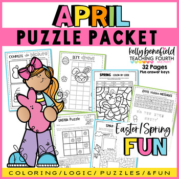 Preview of Easter and Spring Puzzles Mazes and April Morning Work & Brain Break Activities