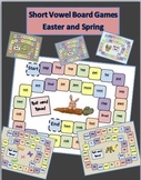 Easter and Spring Short Vowel Board Games (Reading  phonics)