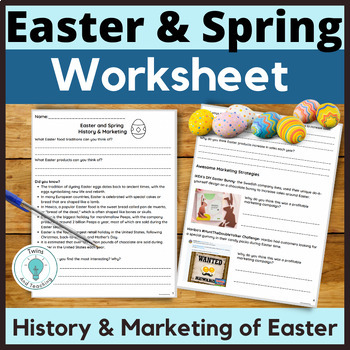 Preview of Easter and Spring Marketing Worksheet for High School Career Exploration - FACS