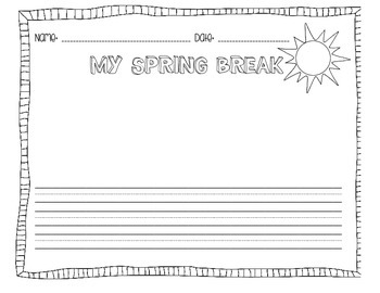 spring break creative writing prompts