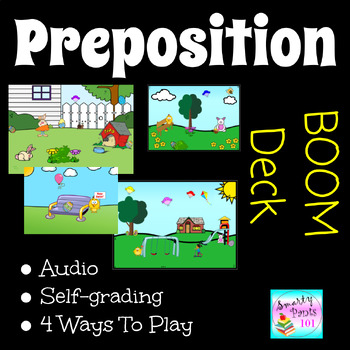 Preview of Easter and Springtime Prepositions DIGITAL Boom Deck