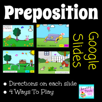 Preview of Easter and Springtime Prepositions  DIGITAL Google Slides 