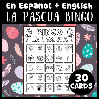 Preview of Easter bingo matching game craft SPANISH la Pascua de Lotería activities primary