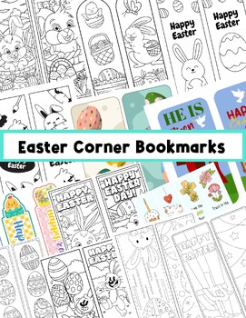 Preview of Easter bookmarks - Printable - Coloring - PDF - Kid's - Activities - Classroom