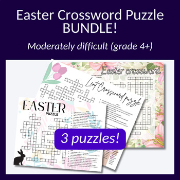 Preview of 3x puzzle Easter bundle (Lent, religious Easter puzzle & secular Easter puzzle)