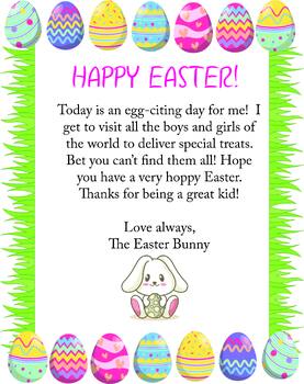 Easter bunny letter for home letter from the Easter Bunny by ...