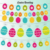 Easter bunting classroom decoration Happy Easter or Spring