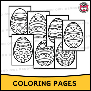 Easter coloring pages and clipart by Round Owl Resources | TPT