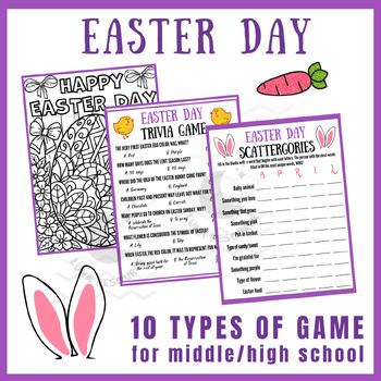 Preview of Easter independent work reading Activities Unit Sub Plans crafts early finishers
