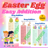 Easter egg First Grade Math Worksheet Addition
