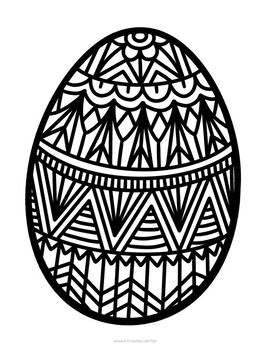 Easter egg mandala coloring page by KT Creates by Katie Bennett | TpT