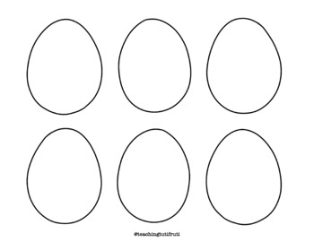 Preview of FREE Easter eggs printable template / Huevos de pascua GRATIS