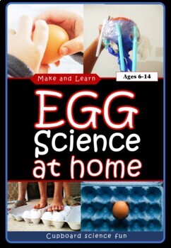 Preview of STEM food science printables: fun challenge create build egg drop and more