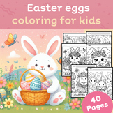 Easter eggs coloring for kids (40 Pages)