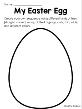 FREE Easter eggs math sequences by La boite de Mme Martine | TpT