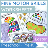 Easter fine motor skills worksheets low prep dot paint, st
