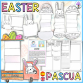 Easter craft Easter activities coloring and writing. Engli