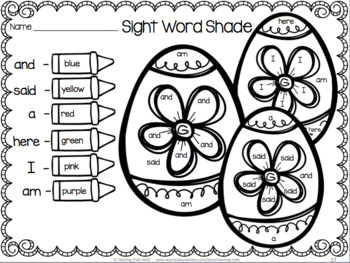 Easter Activities: Distance Learning Kindergarten Easter Printables