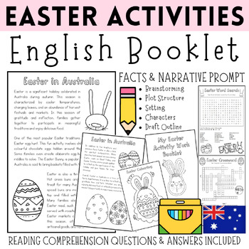 Preview of Easter in Australia | Reading Comprehension and Narrative Writing Activity Pack