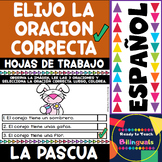 Easter in Spanish - Choose the Correct Sentence -  Printables