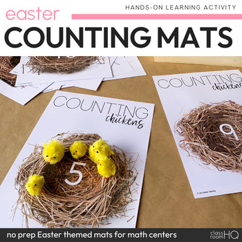 Preview of Easter Themed Counting Mats | Spring Time Counting