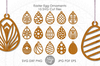 Preview of Easter ornaments, Easter tags, SVG cut files