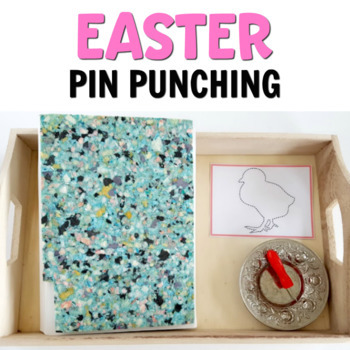 Preview of Easter pin punching printables (Montessori printables)