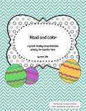 Easter reading activity - Read and color!