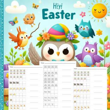 Preview of Easter - ten frames count and write