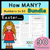 Easter theme Bundle How Many? Numbers 1-20 Count and Write