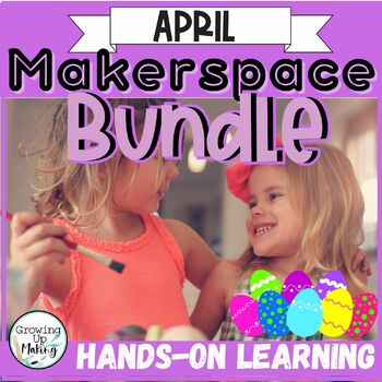 Preview of Easter-themed Makerspace Hands-on Learning Bundle, Easter Read Aloud Activities