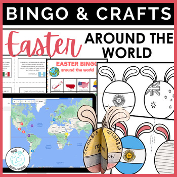 Preview of Easter traditions Around the World social studies bulletin board and bingo