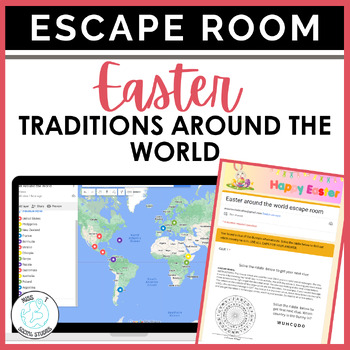 Preview of Easter traditions Around the World social studies escape room