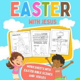 Easter with Jesus : Worksheets with Easter Bible Scenes an