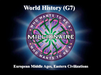 Preview of Eastern Civilizations & Medieval Europe - Test Review Game (Millionaire)