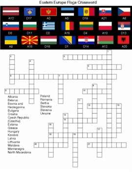 Eastern Europe Flags Crossword by Northeast Education TpT