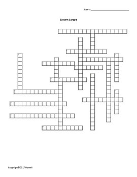 Eastern Europe Crossword for Middle School Geography TPT