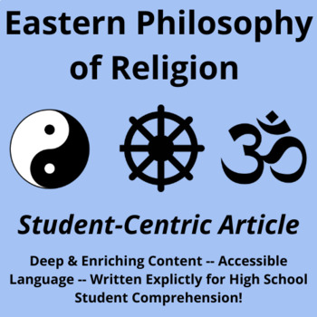 Preview of Eastern Philosophy Article & DBQs - High School Cultural Enrichment!