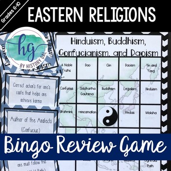 Preview of Eastern Religions/Philosophies Bingo {Hinduism, Buddhism, Confucianism, Daoism}