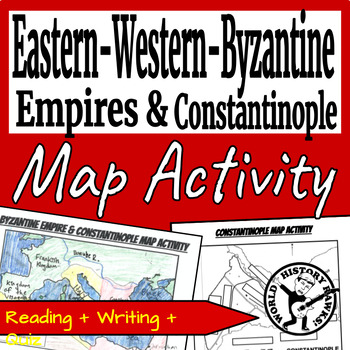 Preview of Eastern Western Roman & Byzantine Empires & Constantinople Map Activities