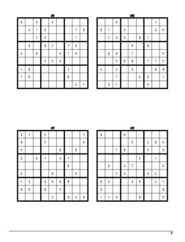 easy 104 kids sudoku puzzles with solution printable sudoku sheets