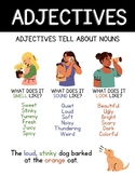 Easy Adjectives- with Anchor Chart! Fill in the Blank, Wri