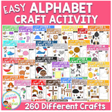 Easy Alphabet Craft Activity Bundle Cut and Paste Fine Mot