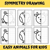 Easy Animals Reflection Symmetry Drawing / Math Art for kids