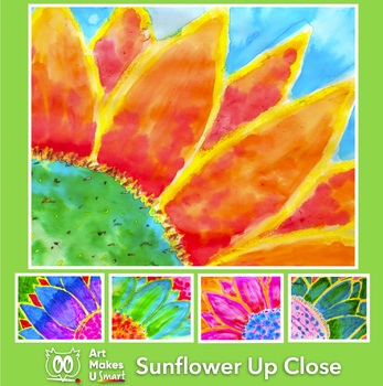 Preview of Easy Art Project Digital Lesson Plan Sunflower with Science Activity Included
