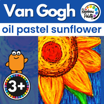 Preview of Van Gogh Sunflower Art Project with Lesson Guide, Slides and Video