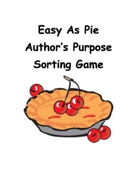 Author's Purpose Sorting Game