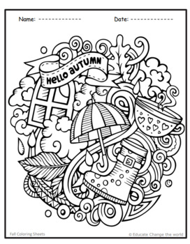 Cute Autumn A Coloring Book for Adults and Kids Featuring Easy and Re