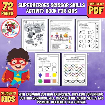 Scissor Skills for Kids Ages 4-8: A Fun Activity Book Cut and Paste Scissor Skills Workbook for Preschoolers and Kindergartens, Boys and Girls [Book]