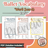 Easy Ballet Word Search | For Young Dancers